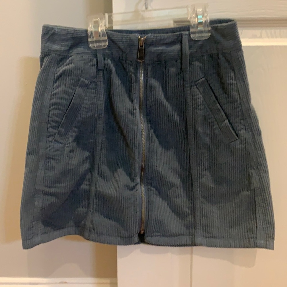 corduroy skirt with zipper